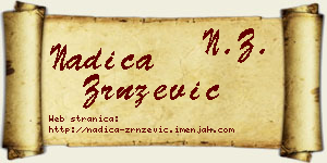 Nadica Zrnzević vizit kartica